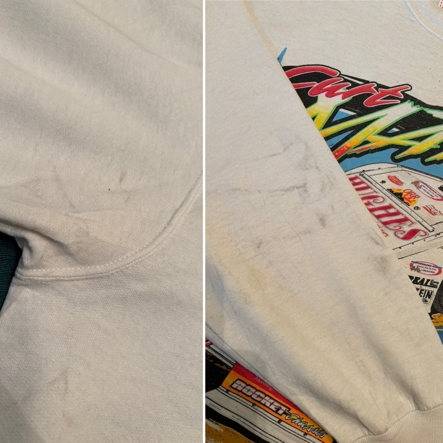 Vintage White Racer Sweatshirt