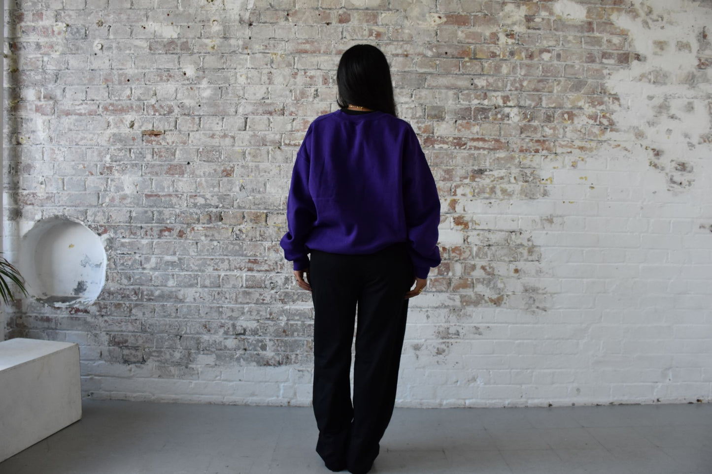 Vintage American Varsity Sweatshirt in Purple