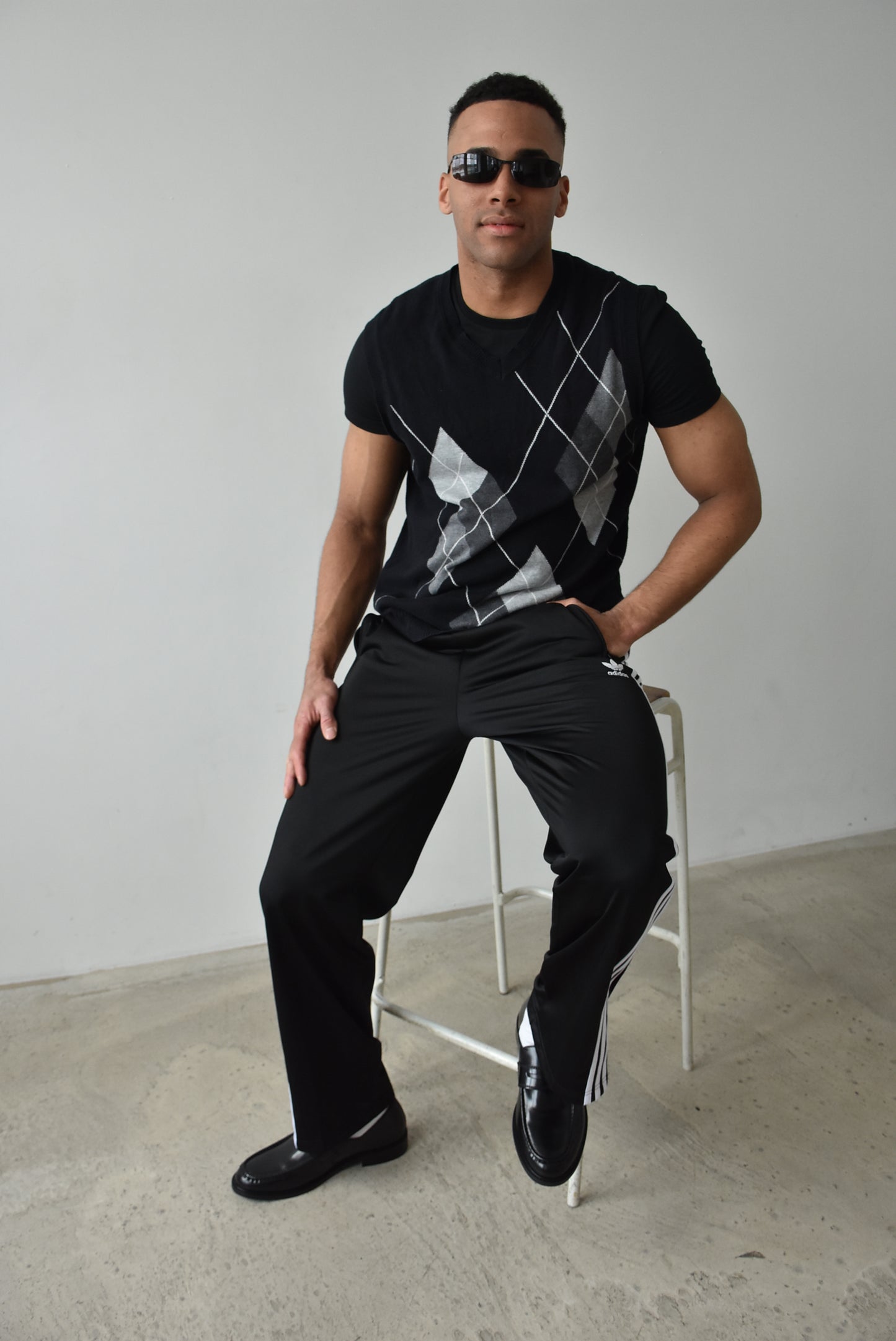 Vintage Golf Vest in Black