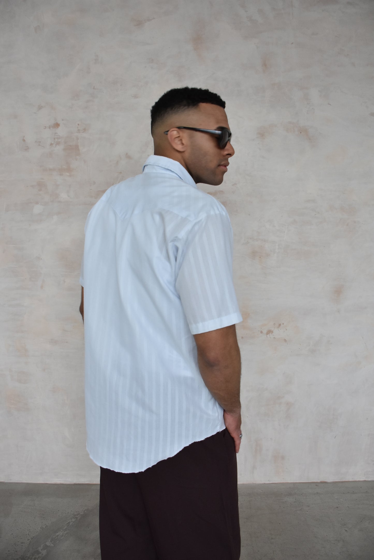 Vintage Blue Short Sleeved Shirt