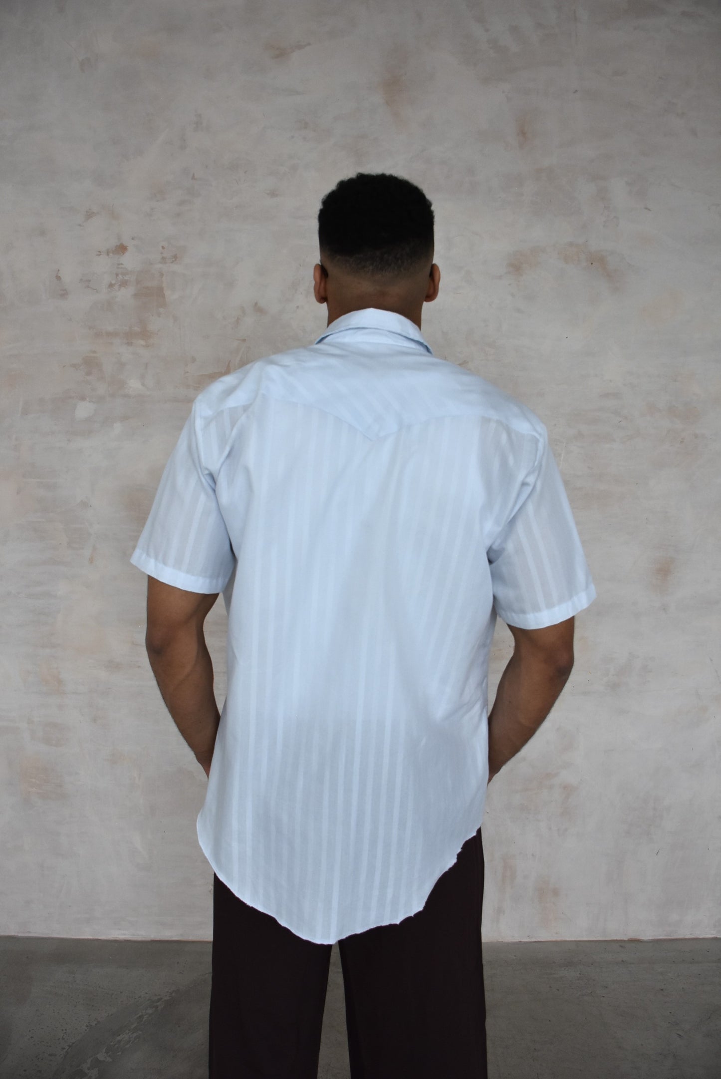 Vintage Blue Short Sleeved Shirt