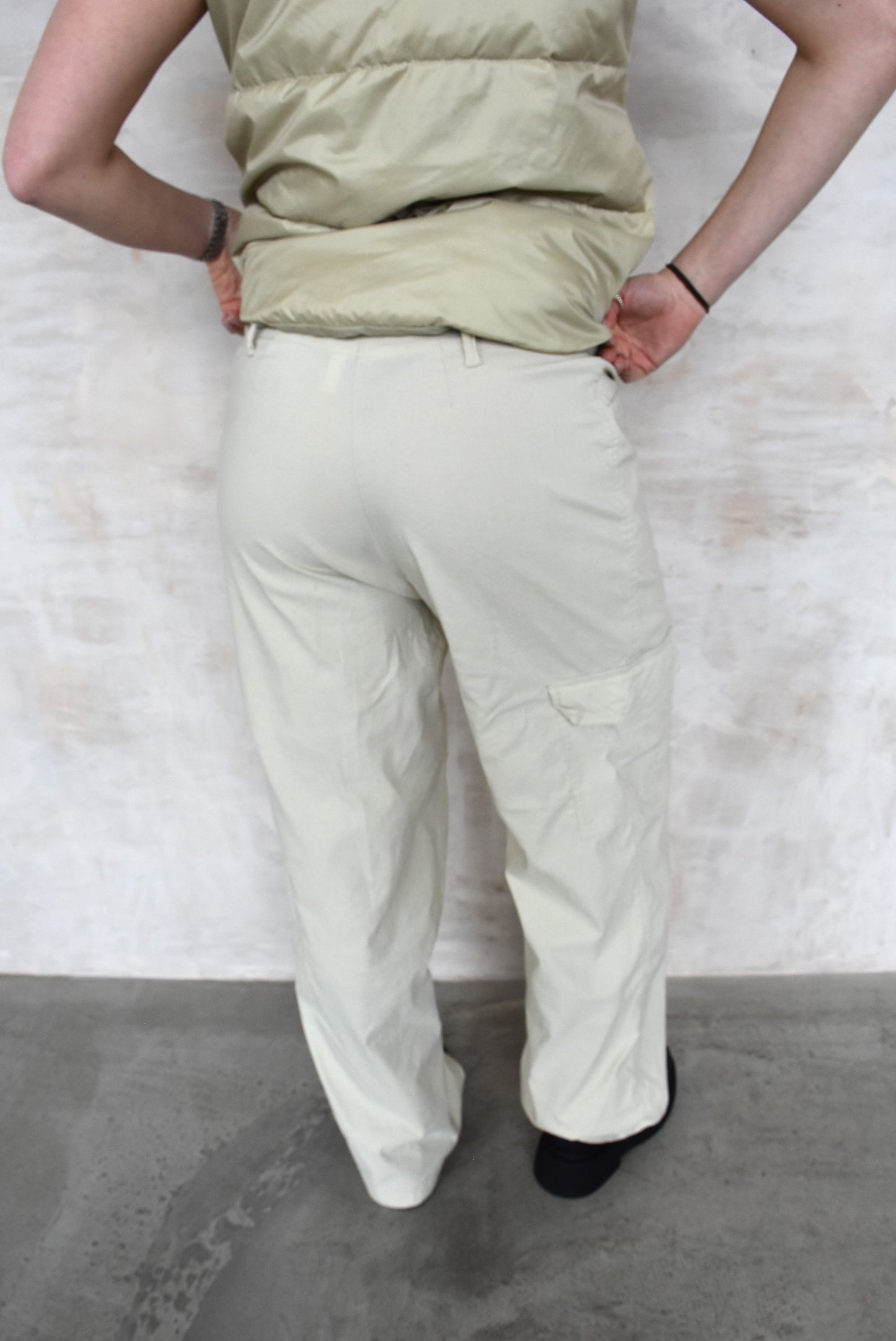 Vintage Cream Cargo Trousers