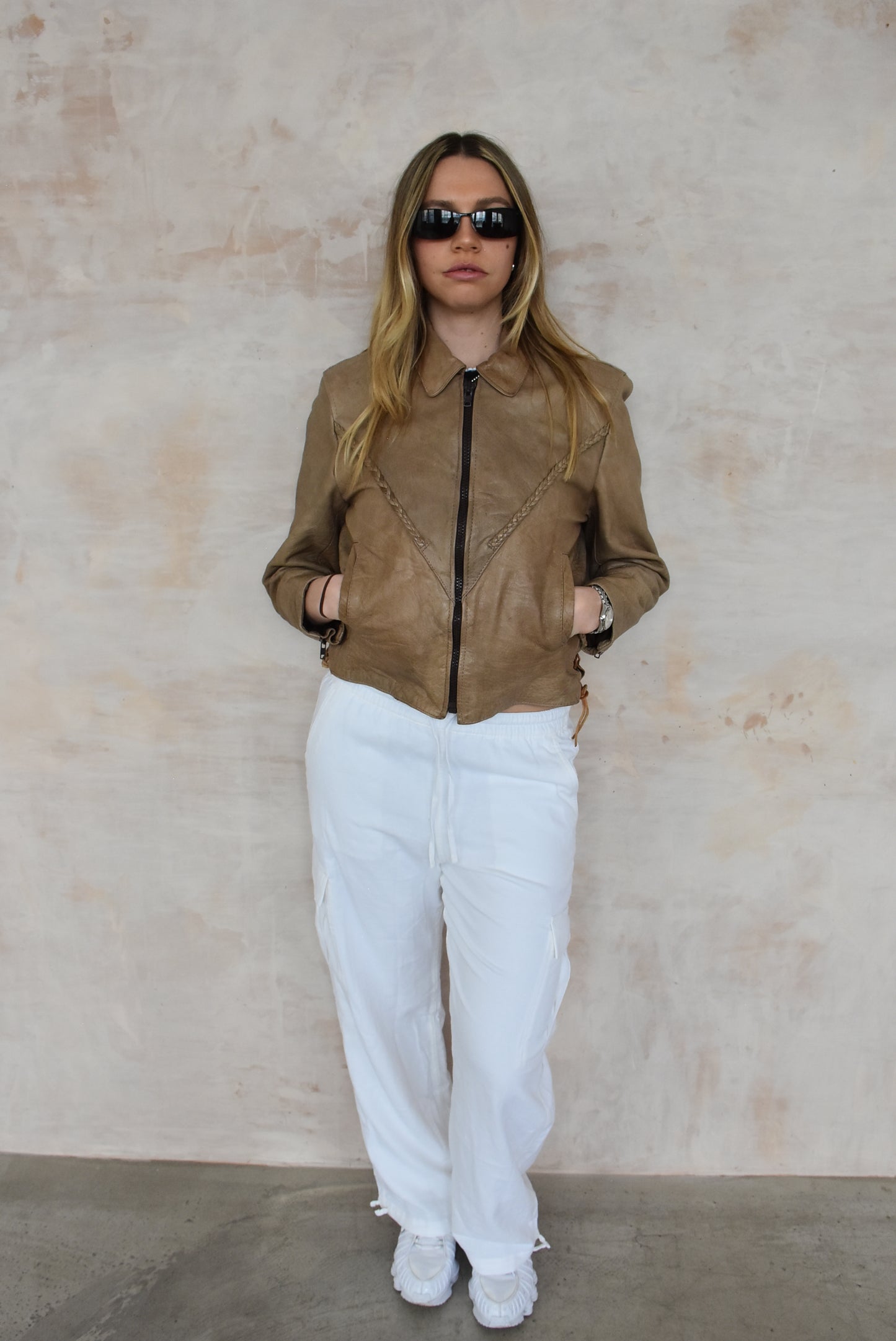 Vintage Brown Leather Jacket