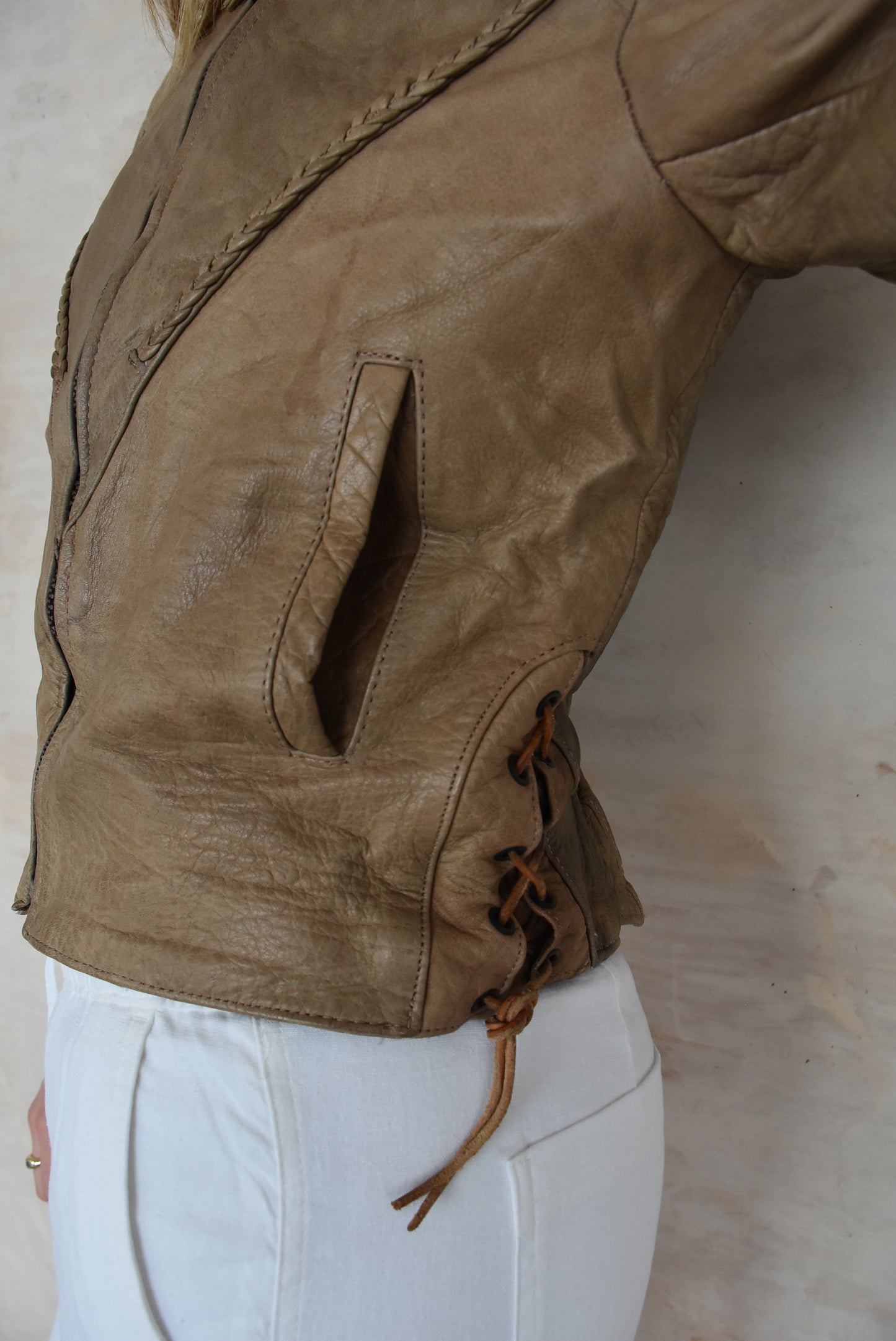 Vintage Brown Leather Jacket