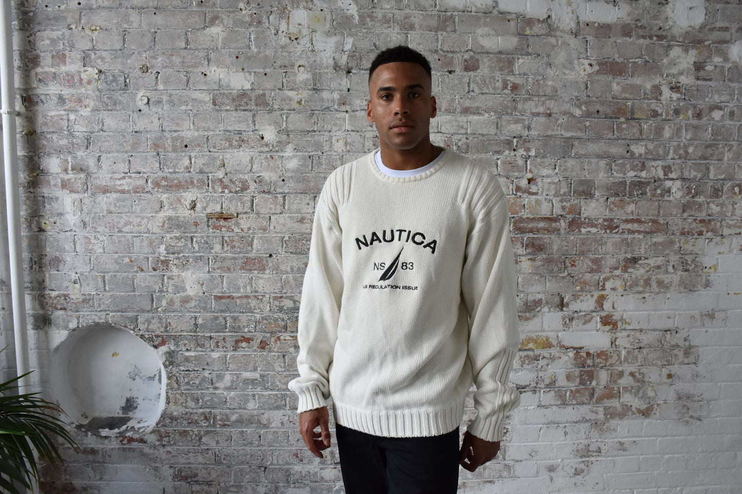 Vintage Nautica Knitwear Jumper in Cream