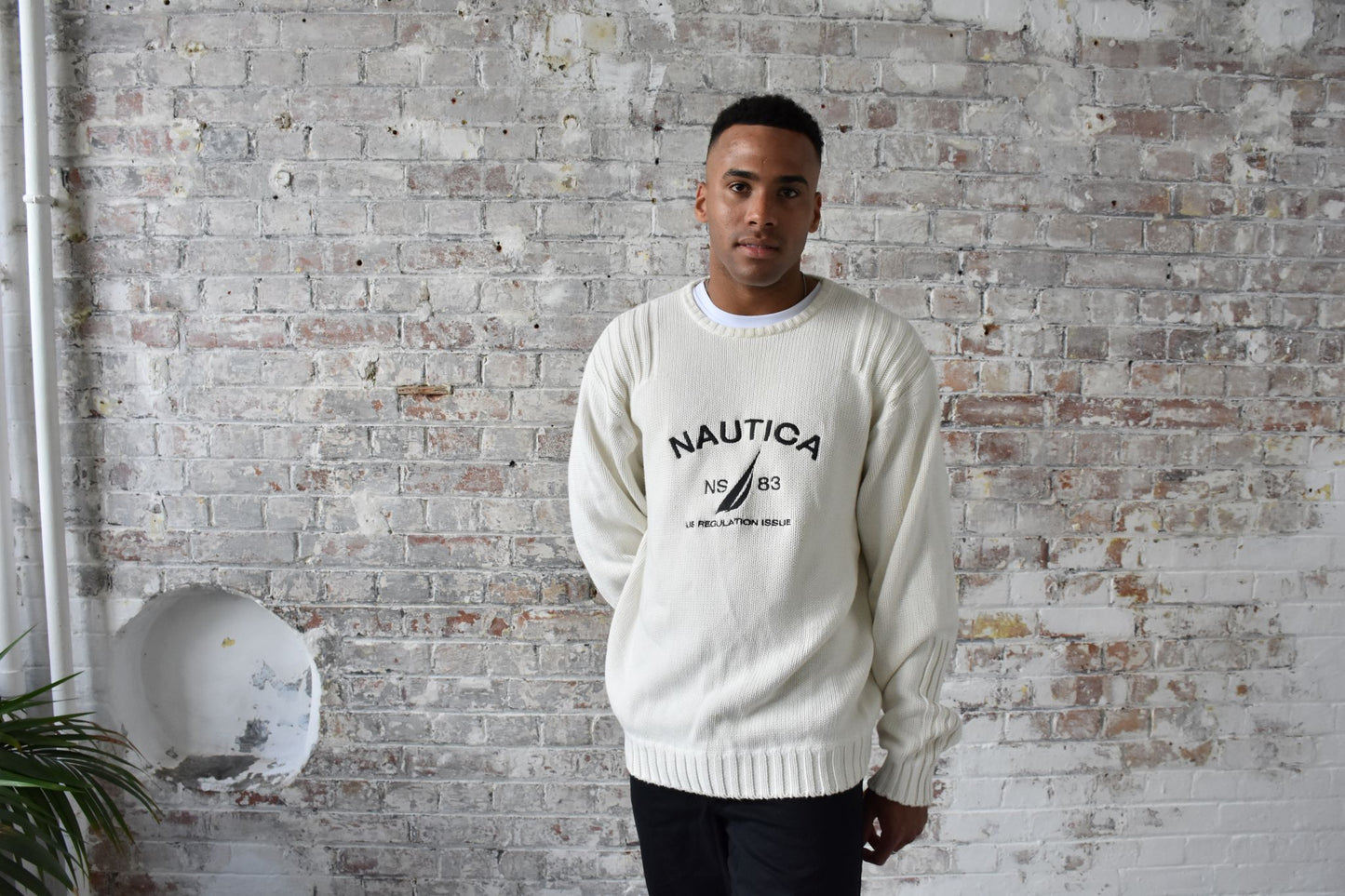 Vintage Nautica Knitwear Jumper in Cream