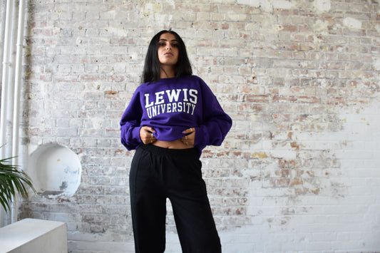 Vintage American Varsity Sweatshirt in Purple