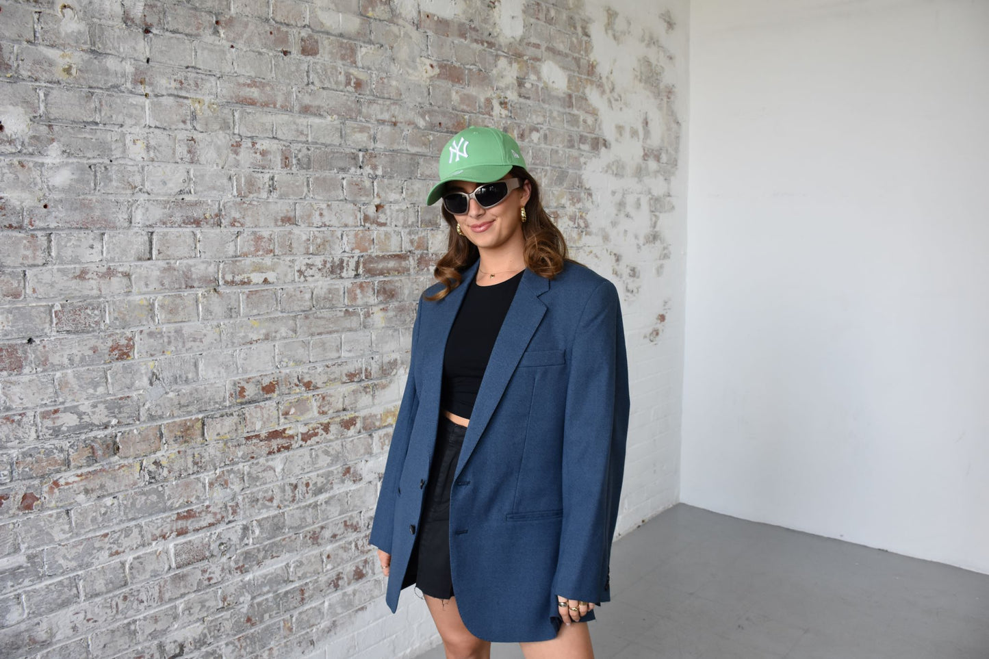 Vintage Wool Blazer in Blue