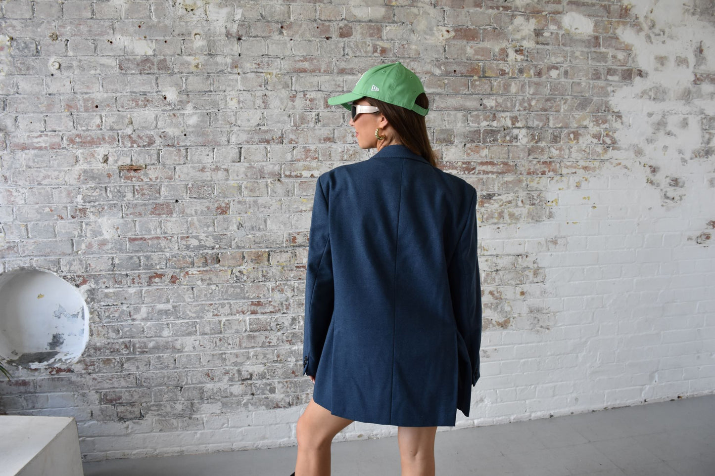 Vintage Wool Blazer in Blue