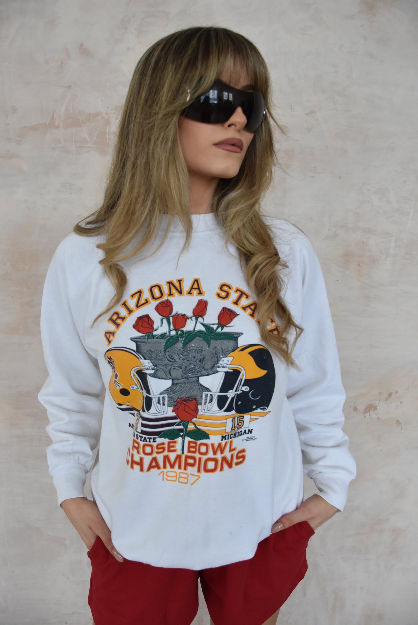 Vintage Sportswear Sweatshirt in White