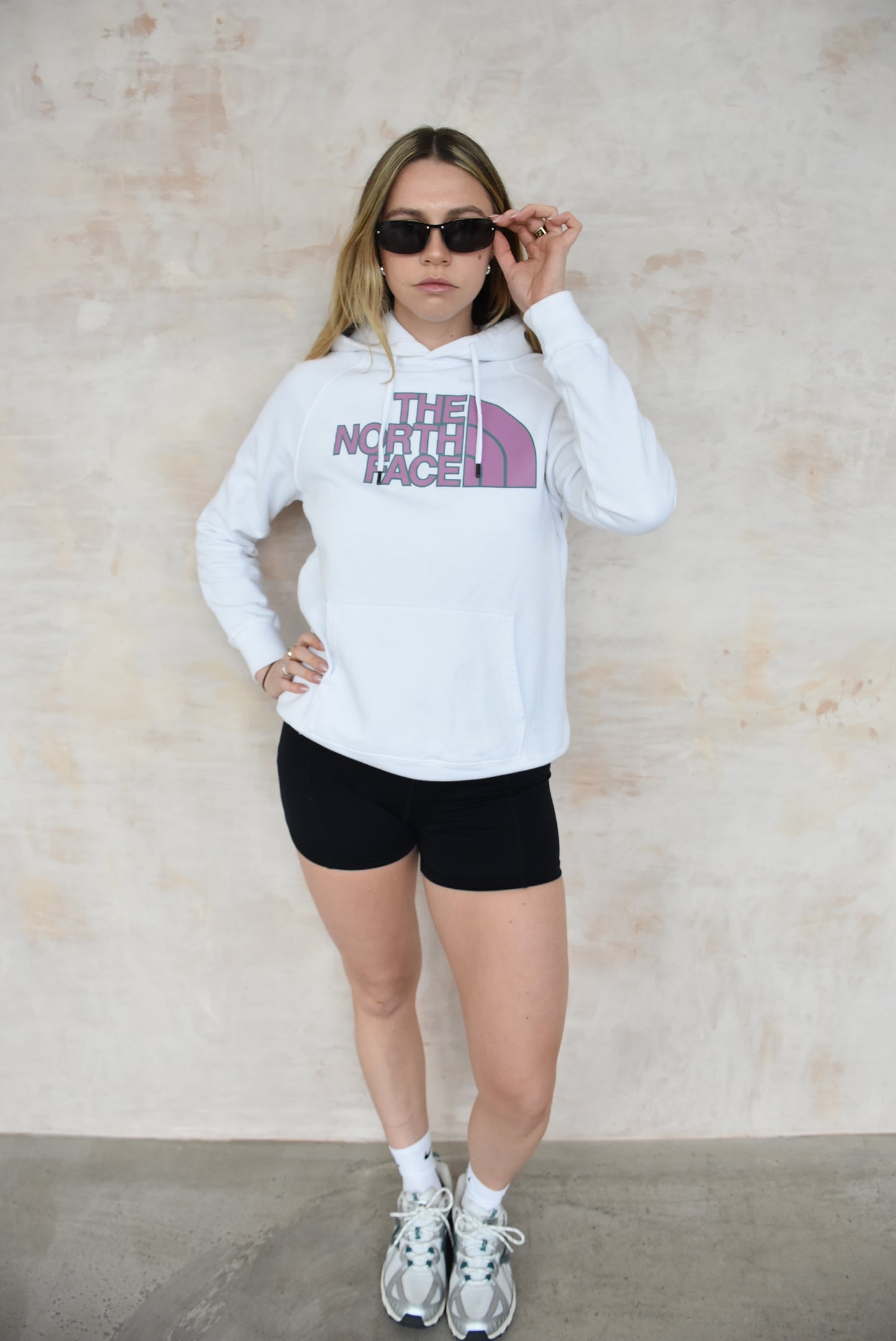 Vintage The North Face Hoodie in white