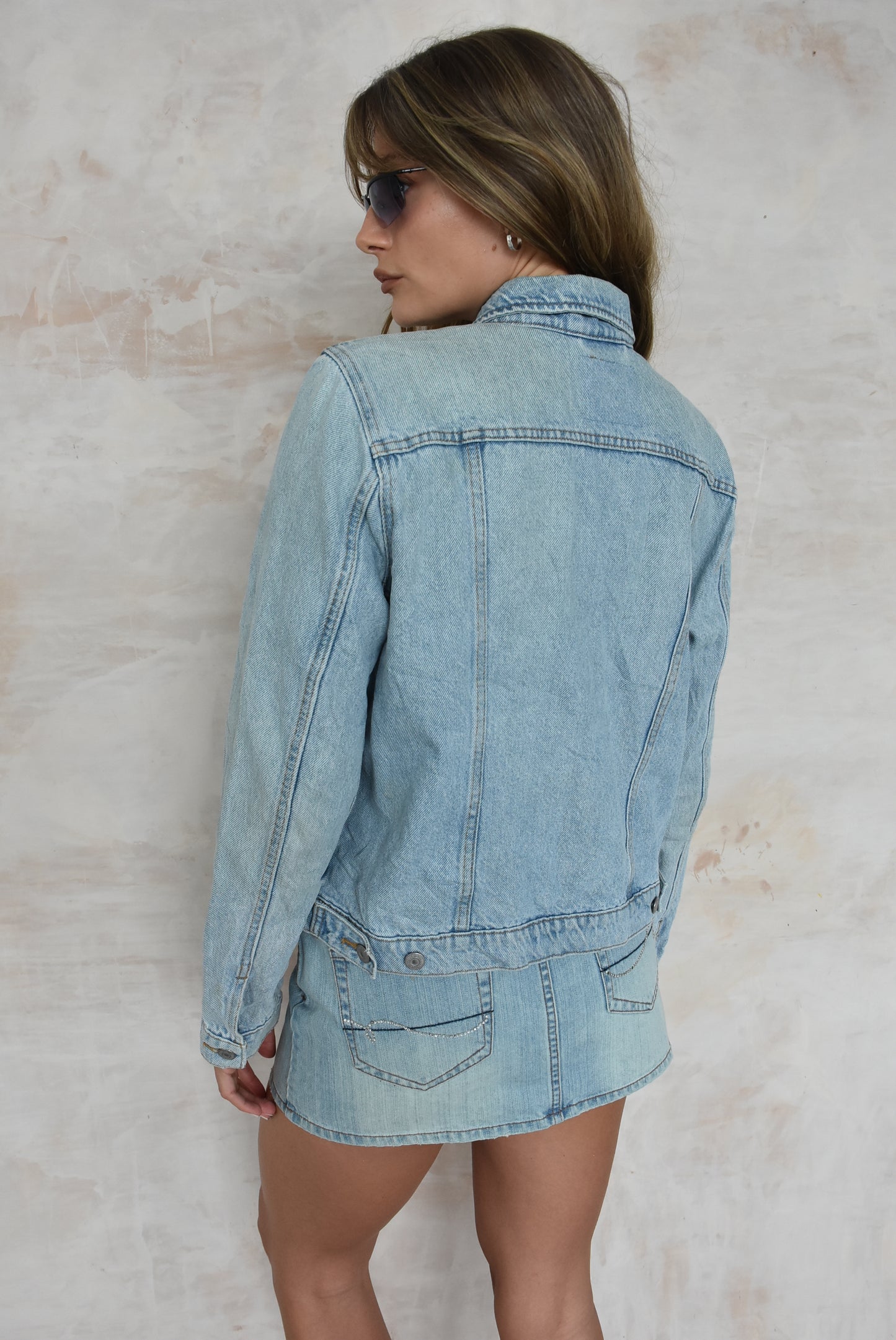 Vintage Y2K Denim Skirt with Diamante detail