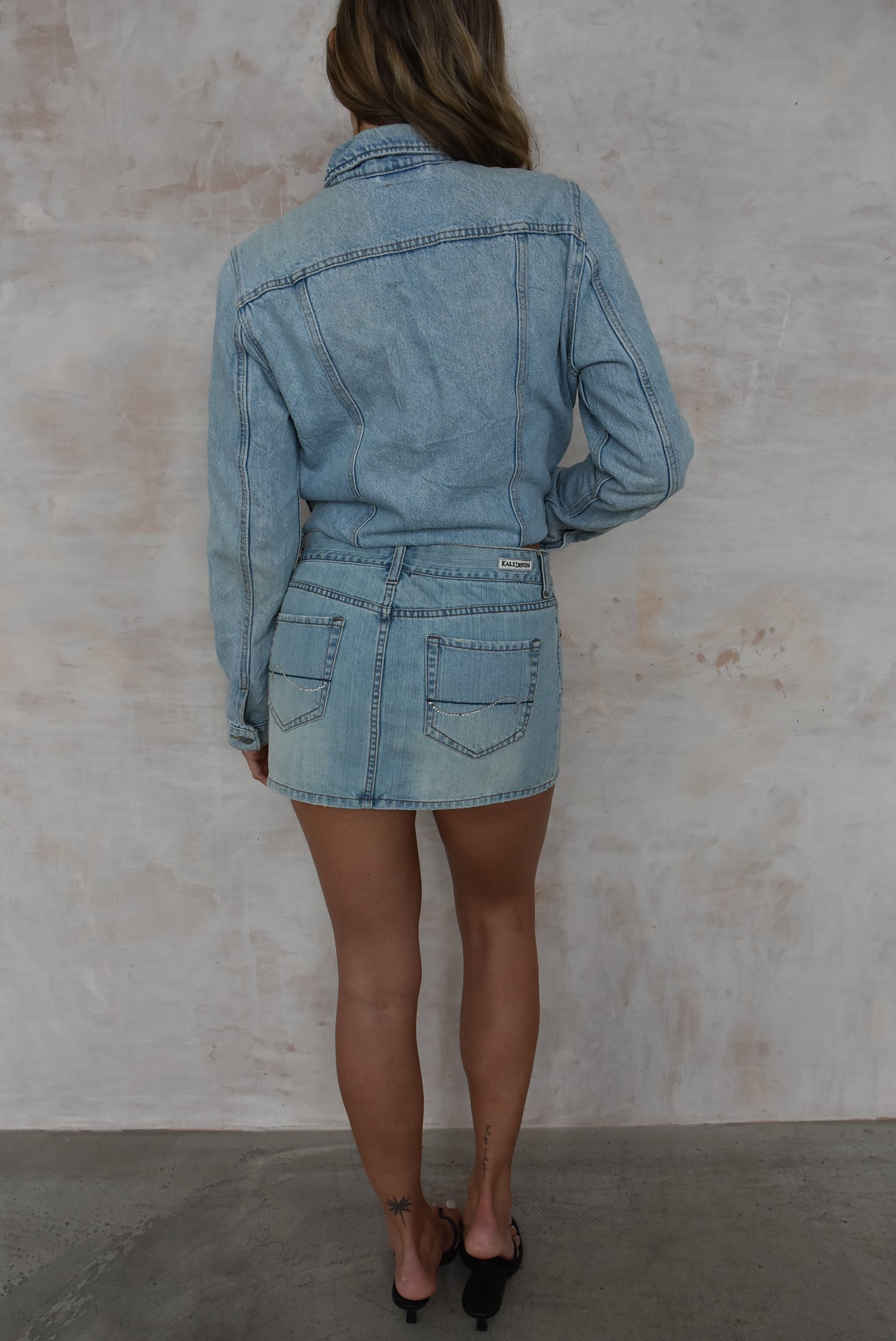 Vintage Y2K Denim Skirt with Diamante detail