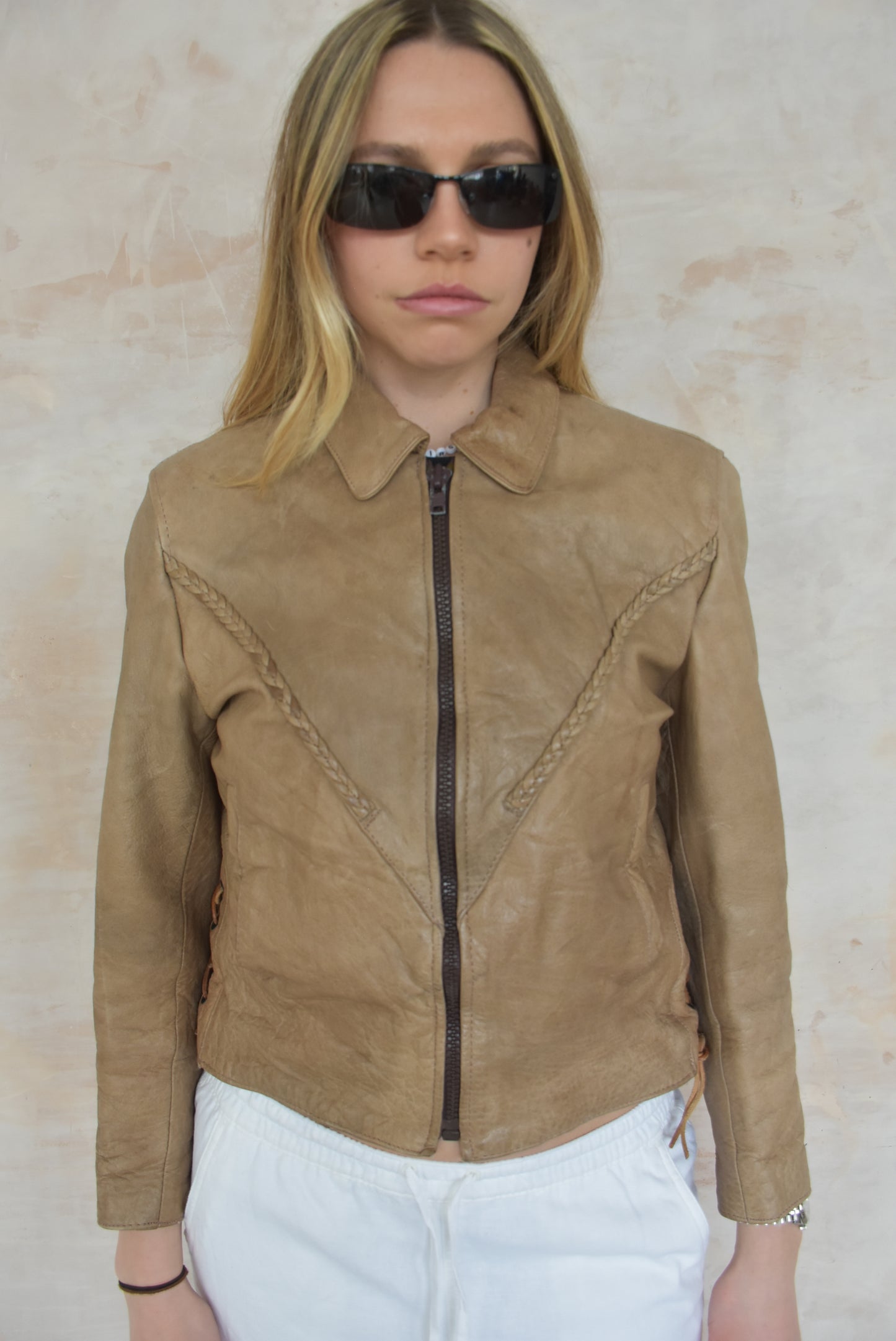 Vintage Brown Leather Jacket