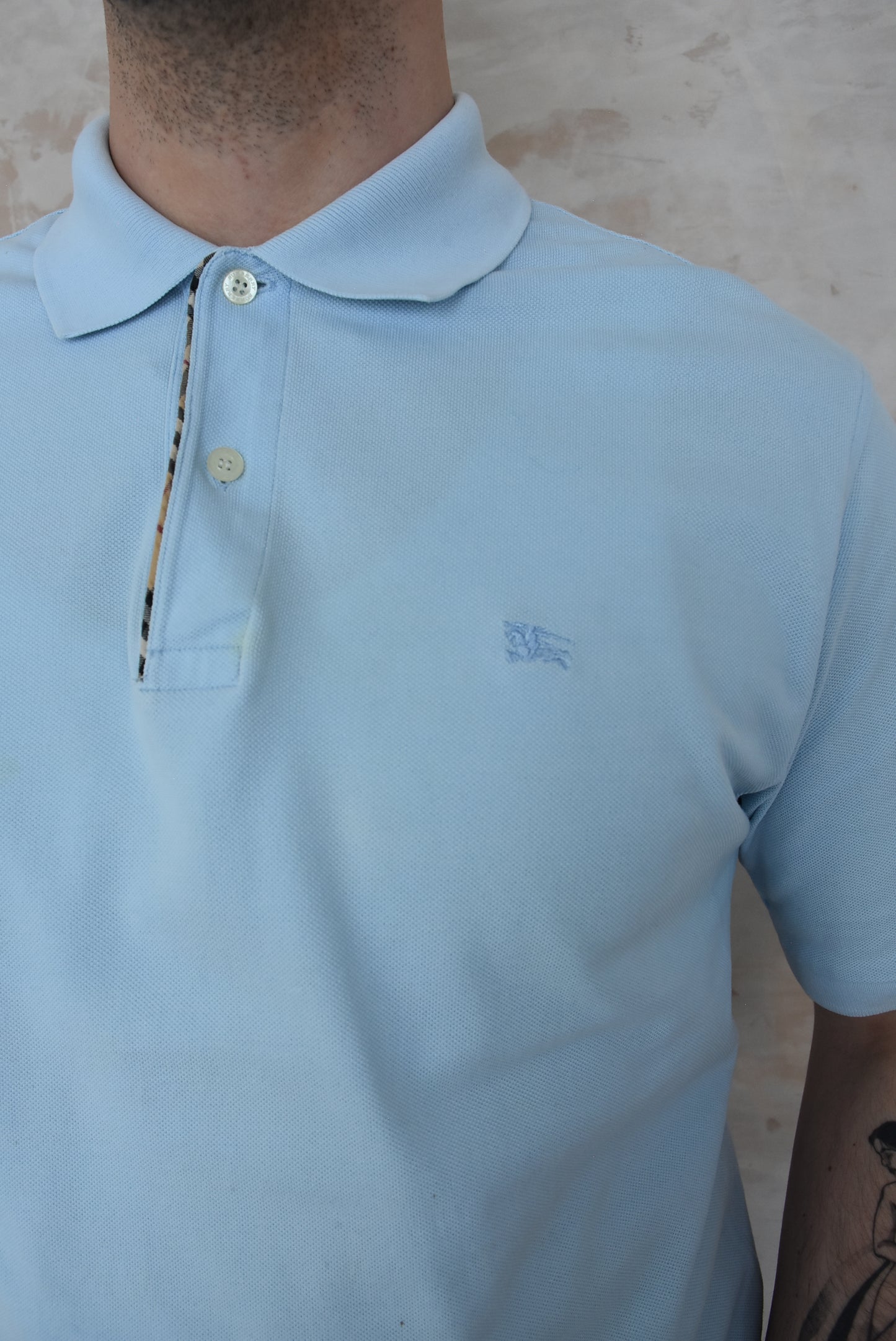 Vintage Burberry Polo Top in Blue