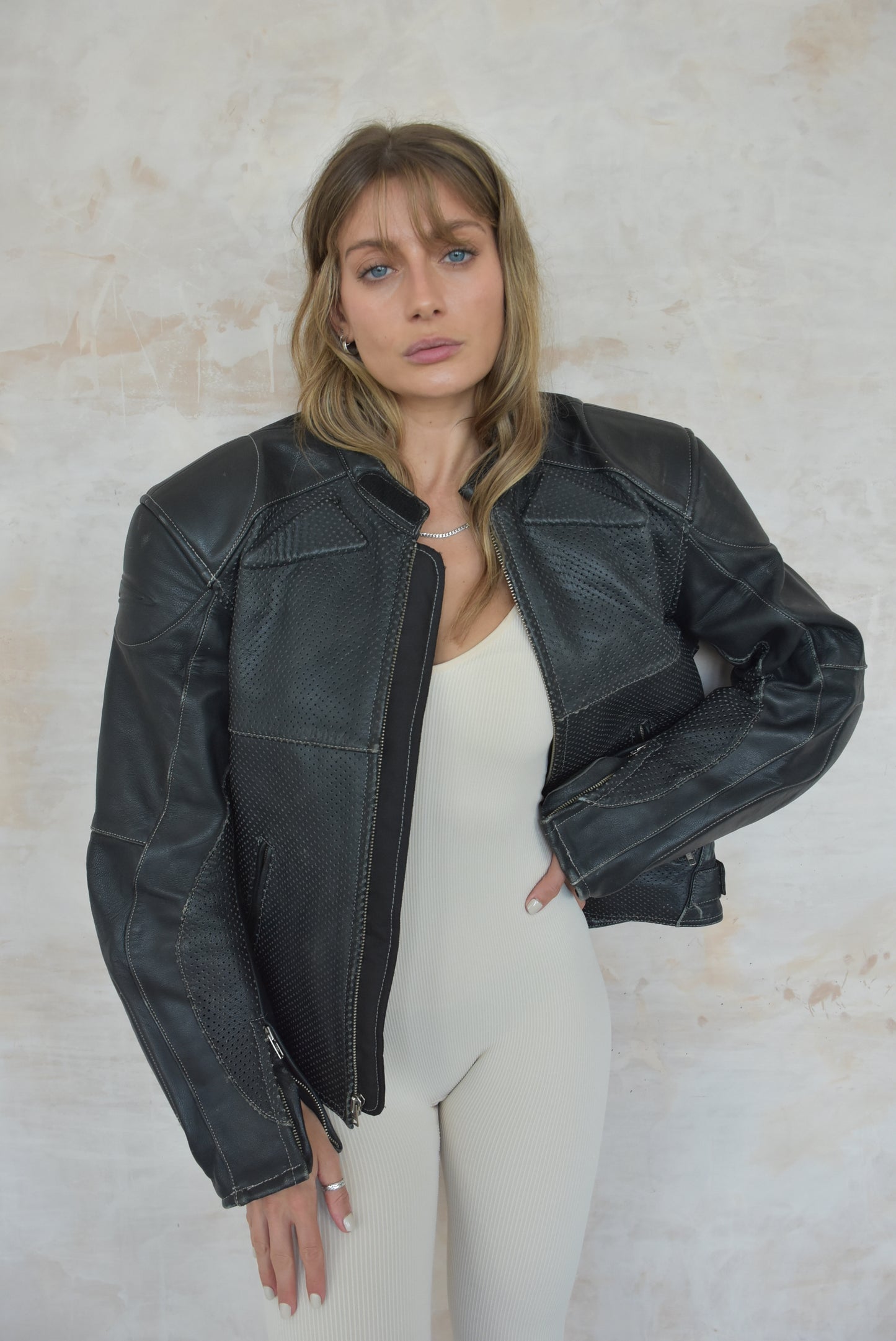 Vintage Leather Biker Jacket