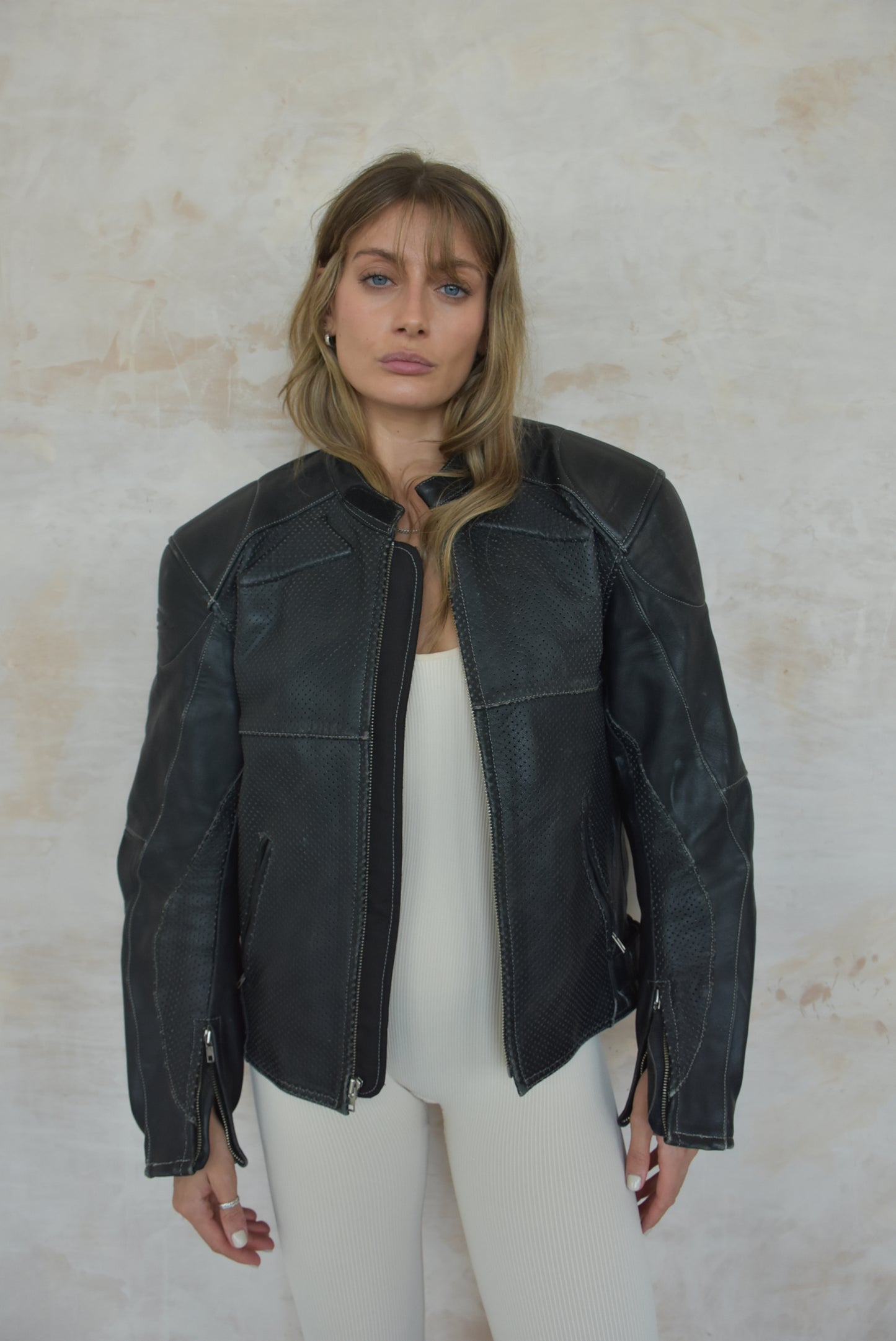 Vintage Leather Biker Jacket