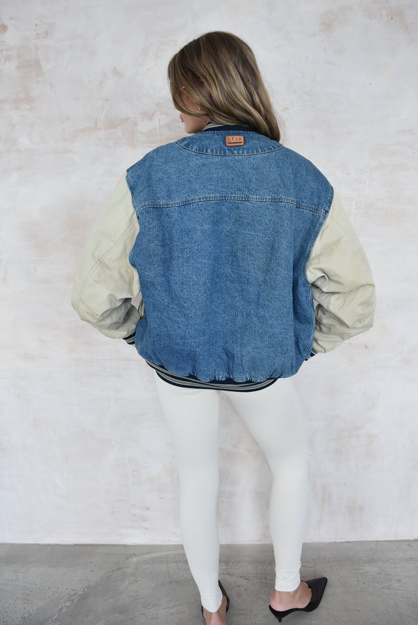 Vintage Denim Varsity Jacket