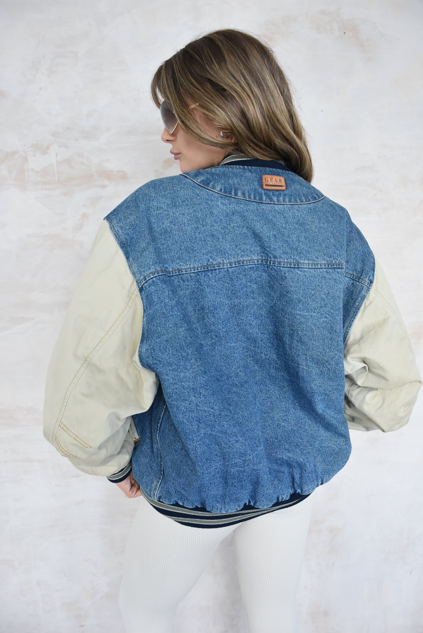 Vintage Denim Varsity Jacket