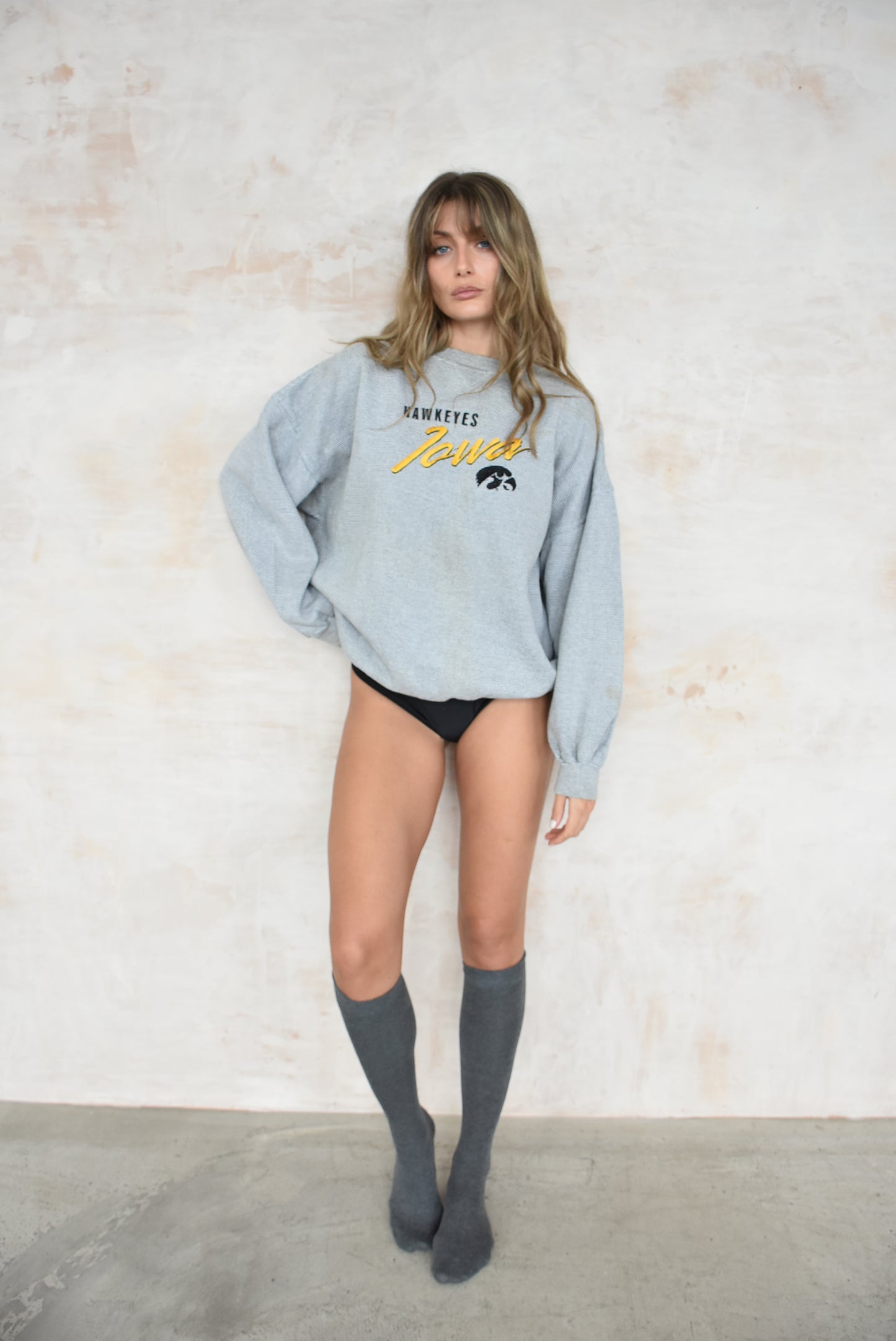 Vintage Sports Sweatshirt in Grey