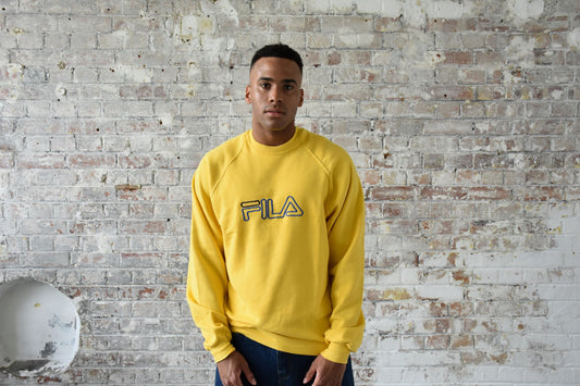 Vintage Fila Sweatshirt in Yellow