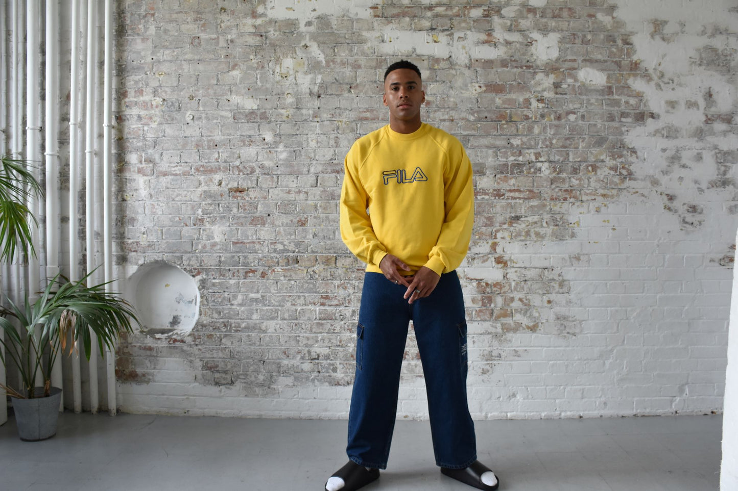 Vintage Fila Sweatshirt in Yellow