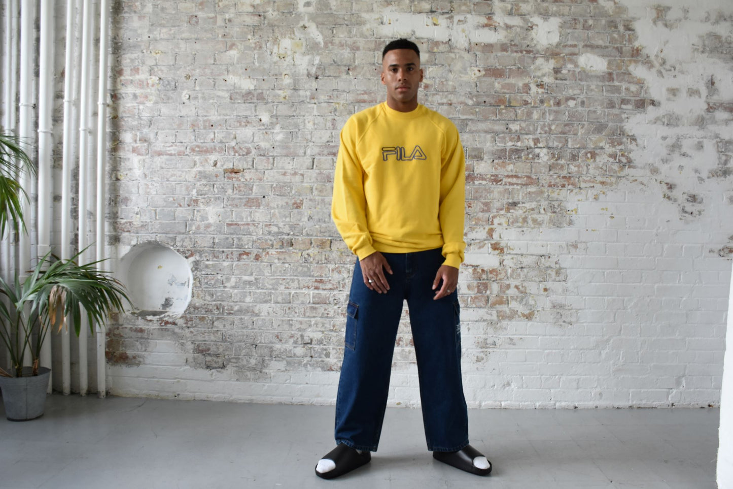 Vintage Fila Sweatshirt in Yellow