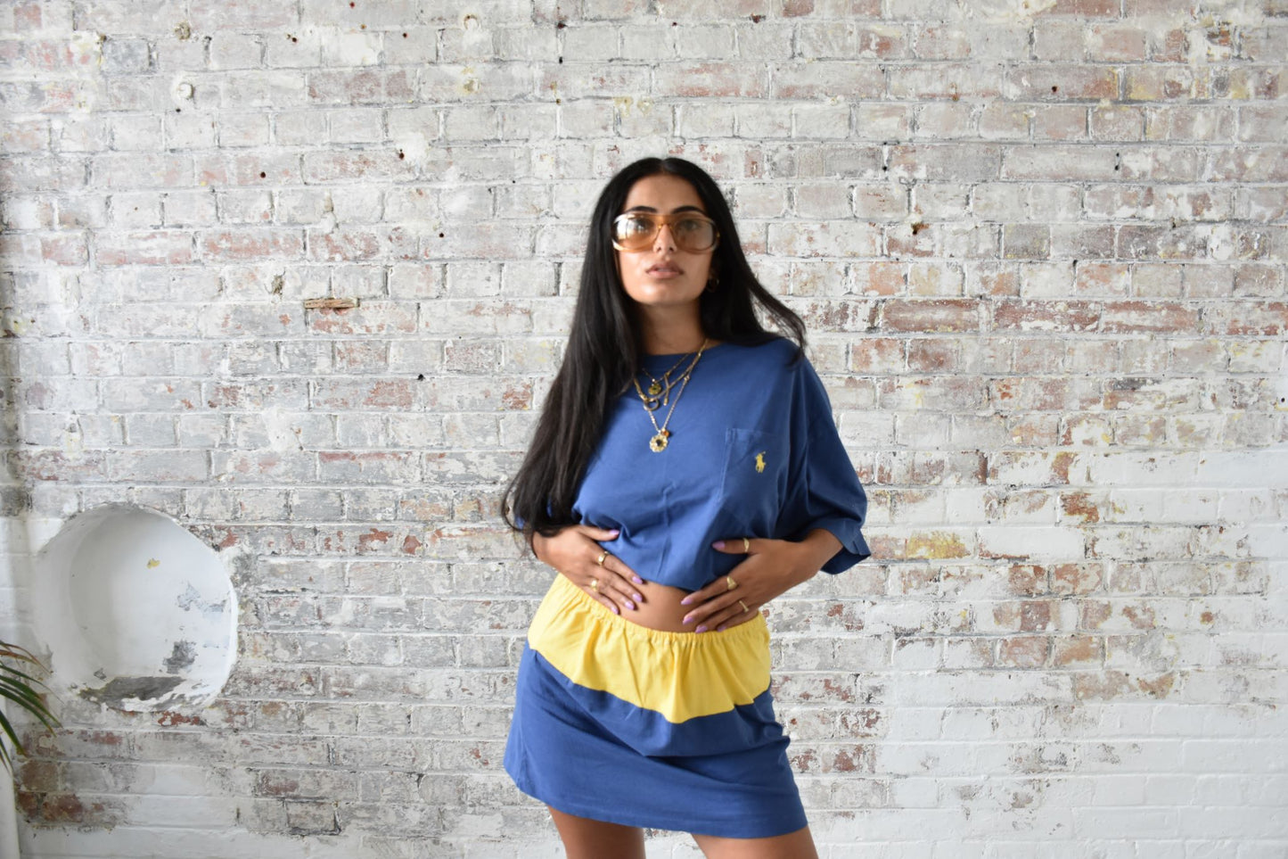 Vintage Reworked Ralph Lauren Co-ord Set in Navy