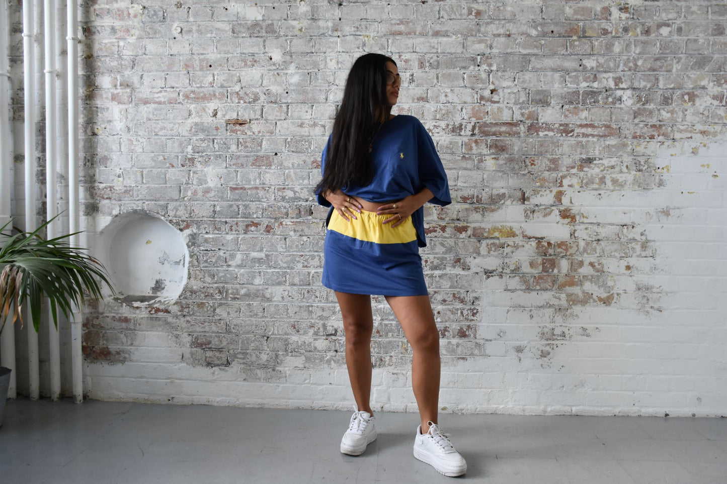 Vintage Reworked Ralph Lauren Co-ord Set in Navy