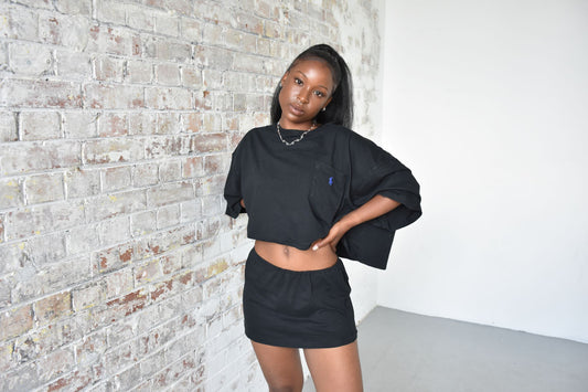 Vintage Reworked Ralph Lauren Co-ord Set in Black