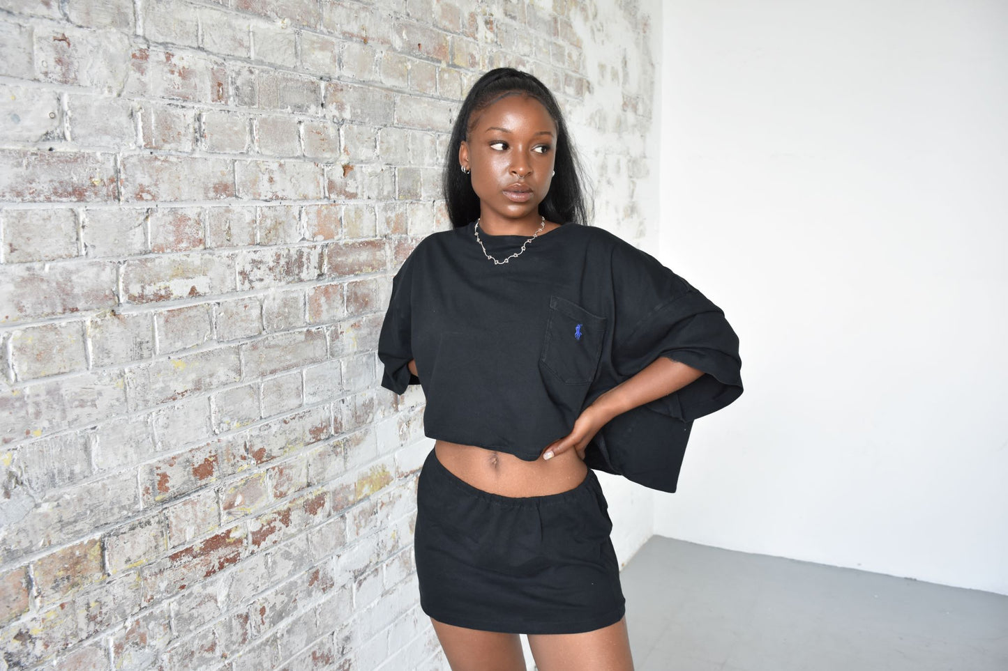 Vintage Reworked Ralph Lauren Co-ord Set in Black