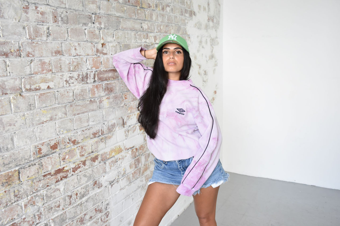 Vintage Umbro Sweatshirt in Pink Tie Dye