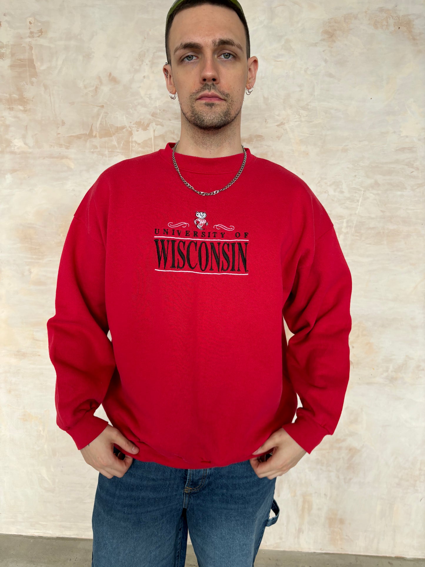 Vintage Varsity Sweatshirt in red