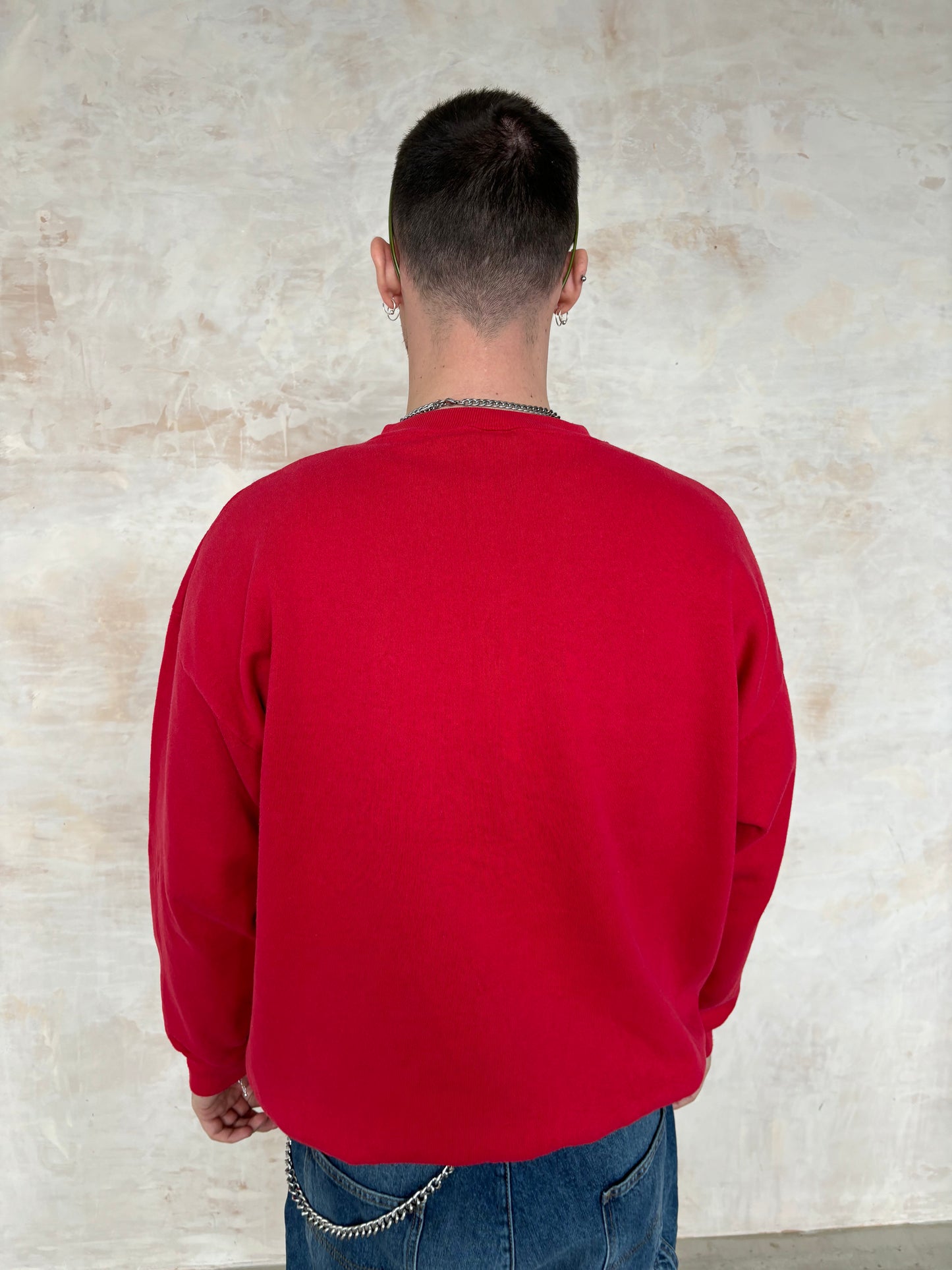 Vintage Varsity Sweatshirt in red