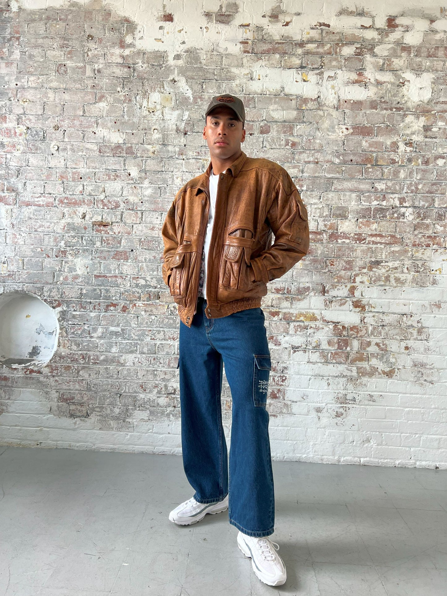 Vintage Leather Jacket in Brown