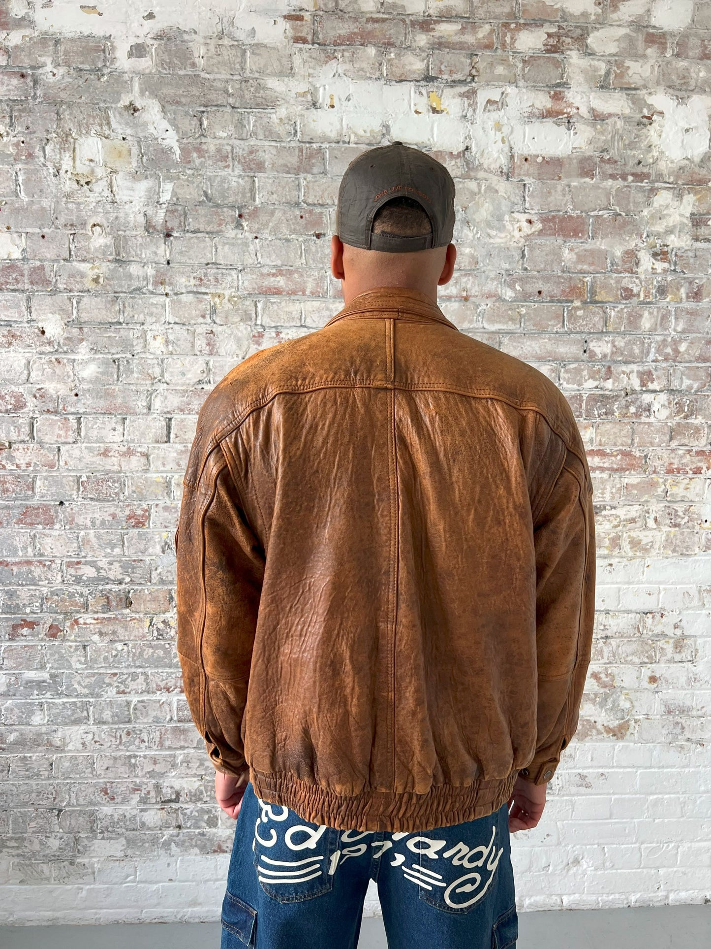 Vintage Leather Jacket in Brown