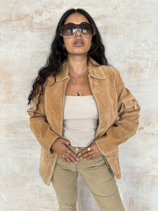 Vintage Brown Suede Jacket